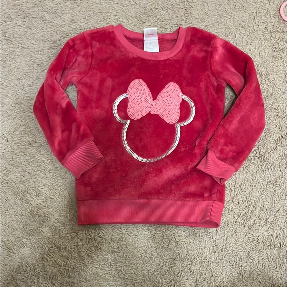 Kids Hot Pink Minnie Mouse Sweatshirt